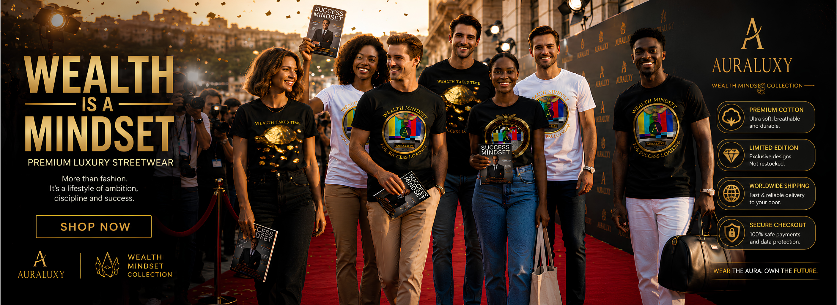 Banner for AURALUXY™ Wealth Mindset Collection